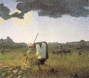Giovanni Segantini The Hay Harvest Sweden oil painting artist